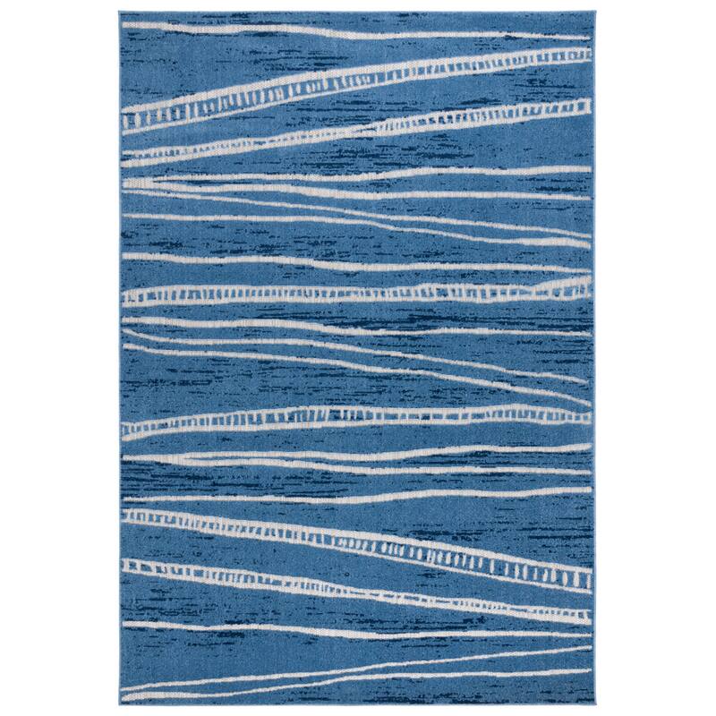 SAFAVIEH Cottage Katleen Transitional Indoor/Outdoor Rug. - 9' x 12' - Blue