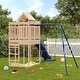 preview thumbnail 1 of 17, vidaXL Swing Set Outdoor Backyard Wooden Playground Equipment for Kids Age 3-8 114.6" x 146.9" x 93.7" Pine