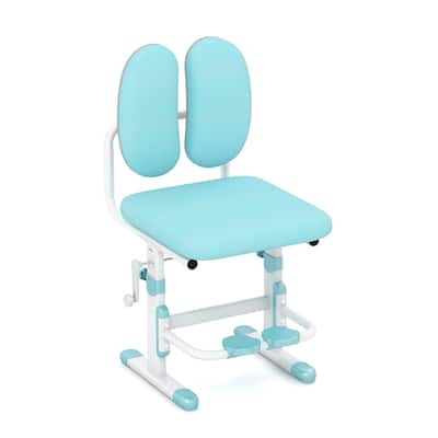 Costway Height-Adjustable Kids Desk Chair with Double Back Support & - See Details