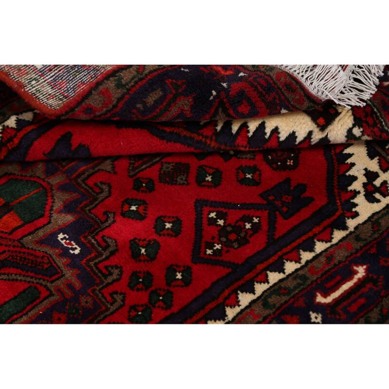 Tribal Geometric Hamedan Persian Traditional Area Rug Wool Handmade - 3'2" x 5'6"
