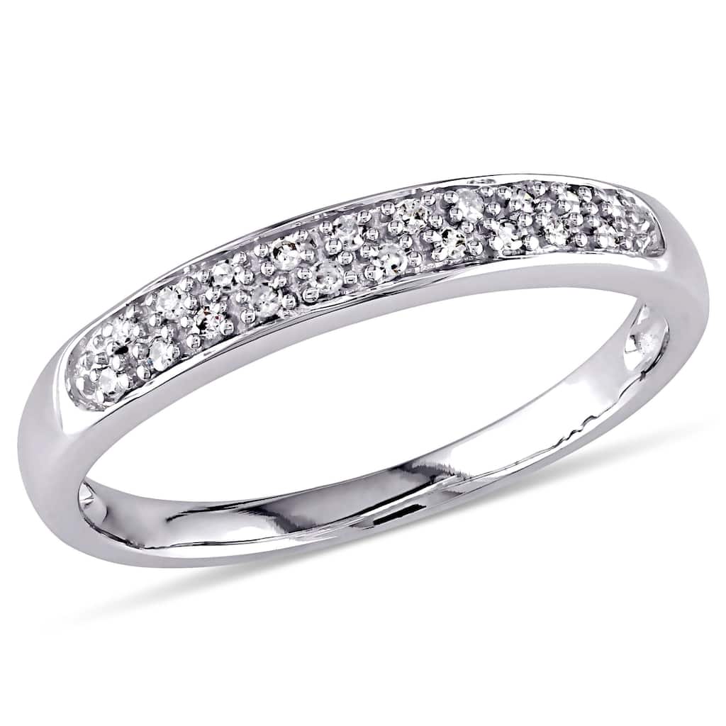 Miadora 10k Gold and 1/10ct TDW Diamond Band