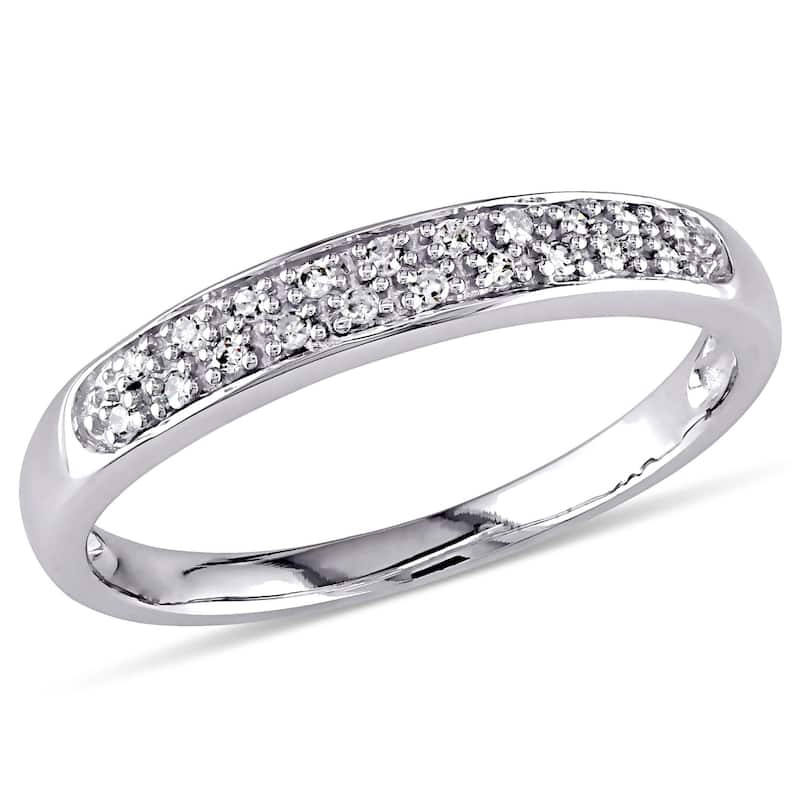 Miadora 10k Gold and 1/10ct TDW Diamond Band