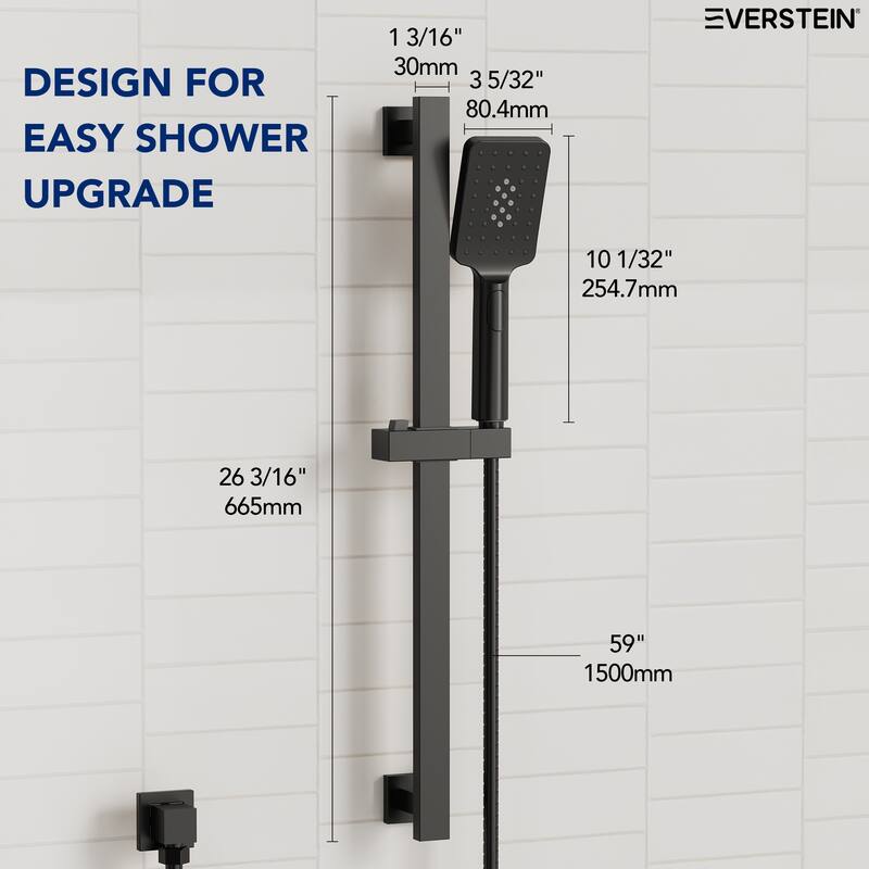 Adjustable Handheld Shower Slide Bar Set With Hose