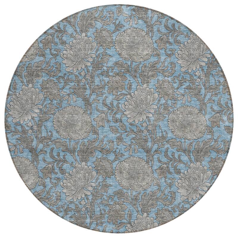 HomeRoots Floral Transitional Rectangle Outdoor Rug