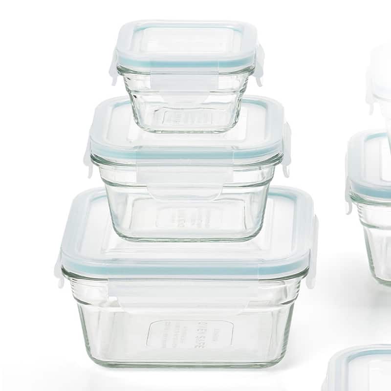 Glasslock Oven and Microwave Safe Glass Food Storage Containers 28 Piece Set