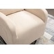 preview thumbnail 4 of 11, Jiada Upholstered Swivel Glider.Rocking Chair For Nursery In Beige.Modern Style One Left Bag - 27.95 x 26.77 x 39.37