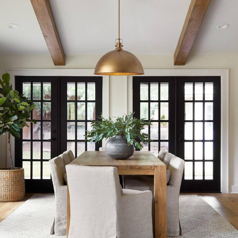 Modern Industrial 1-Light Dome Metal Pendant Light for Kitchen Island