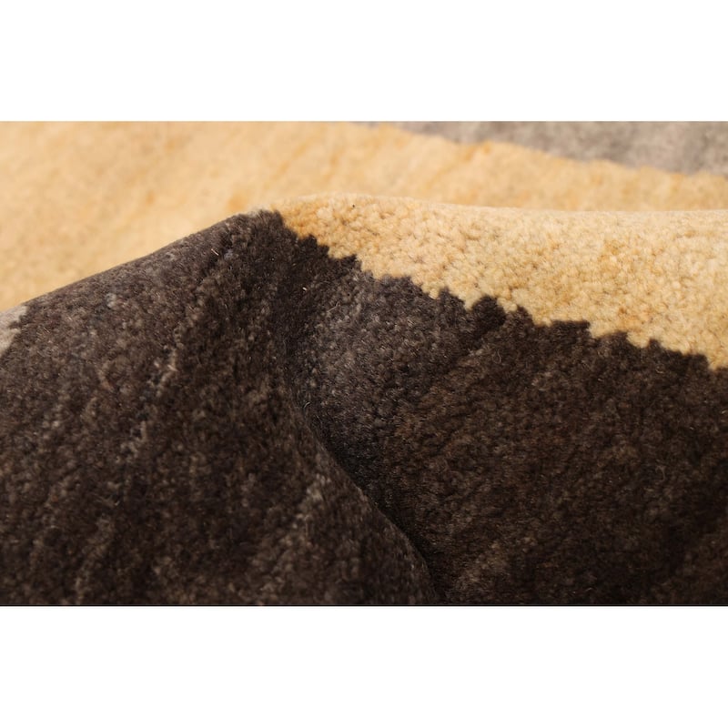 ECARPETGALLERY Hand-knotted Peshawar Ziegler Dark Brown Wool Rug - 4'11 x 6'10