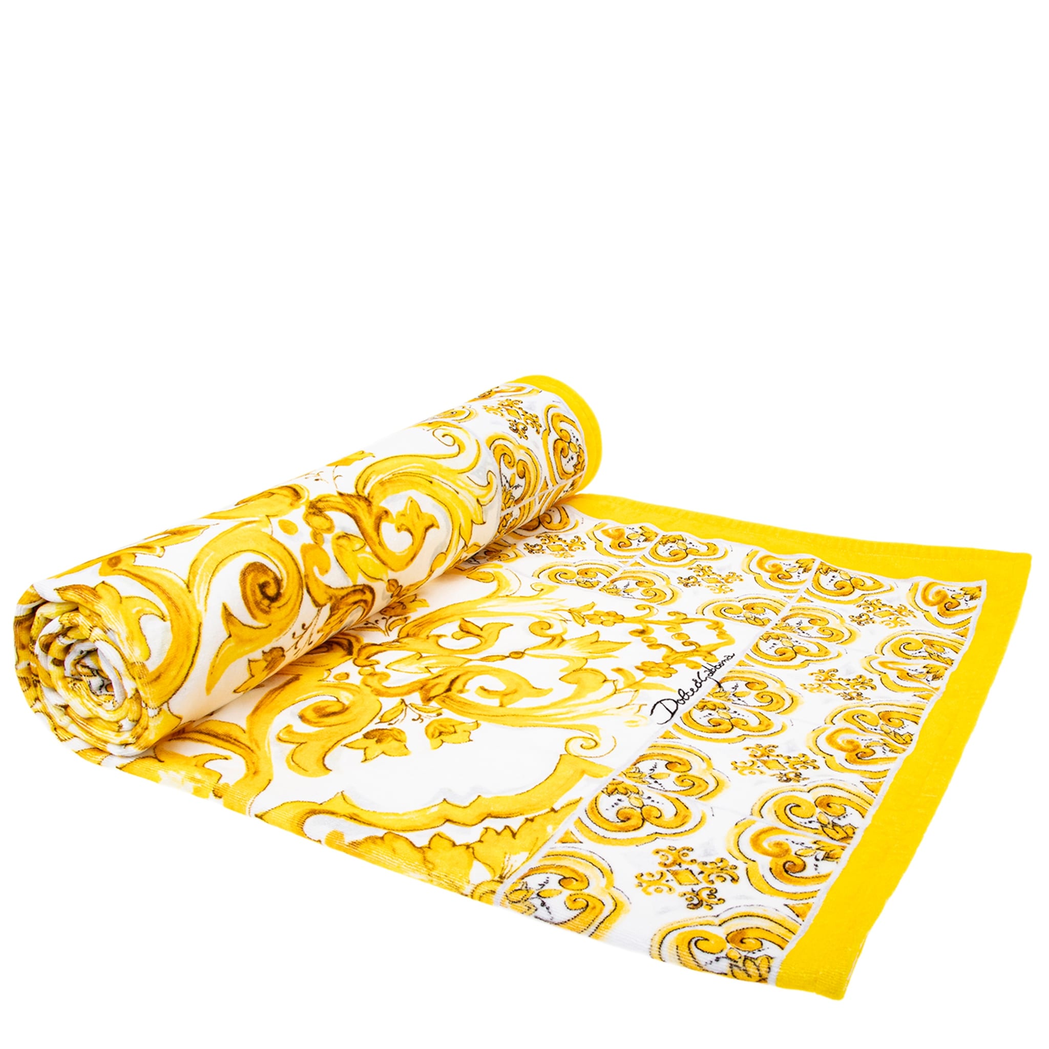 Dolce & Gabbana Majolica Print Beach Towel - 72 x 45 in