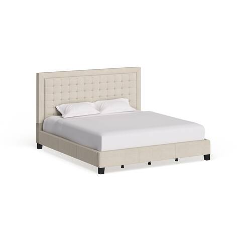 Bellevista Square Button-tufted Upholstered Bed by iNSPIRE Q Bold
