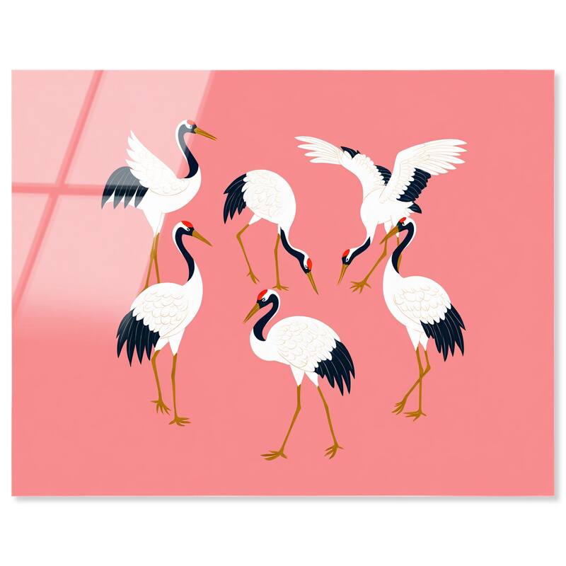 Crane Chorus Acrylic by Art Remedy, Ready to Hang - 30" x 24"