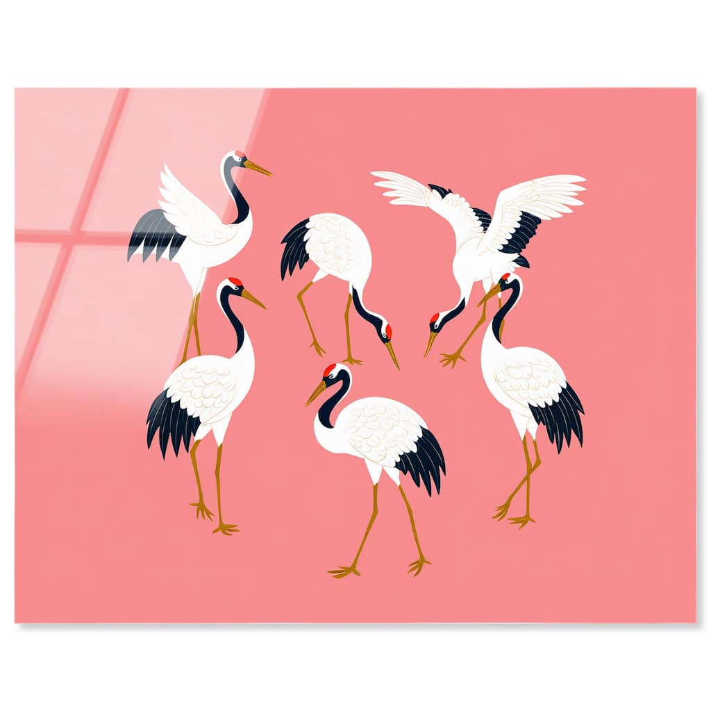 Crane Chorus Acrylic by Art Remedy, Ready to Hang