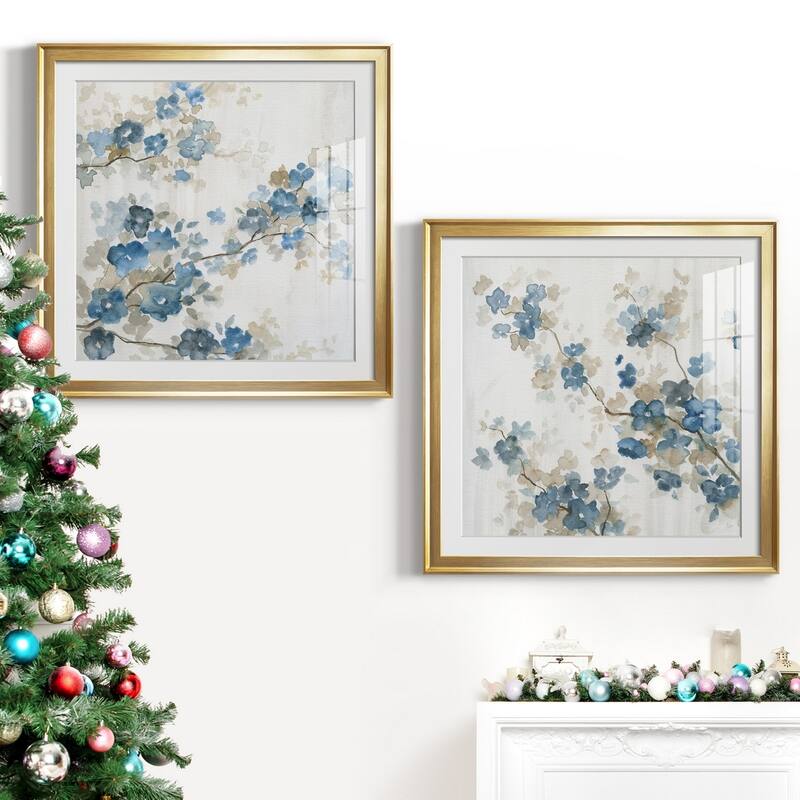 Dogwood in Blue I Premium Framed Print - Ready to Hang