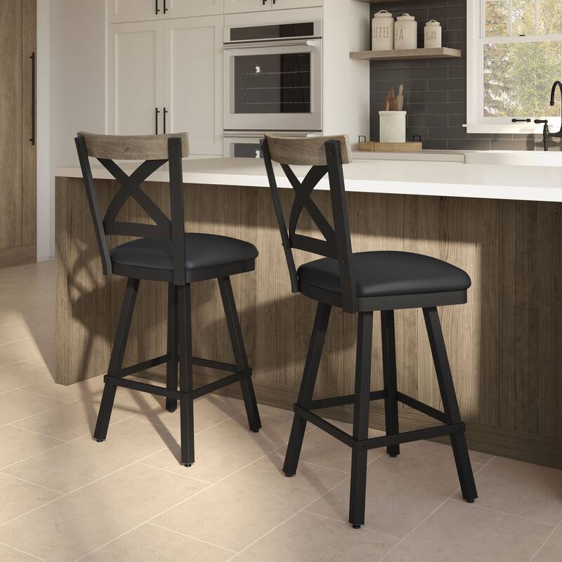 Amisco Snyder Swivel Counter and Bar Stool