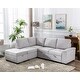 preview thumbnail 4 of 7, 86" Sleeper Sectional Sofa, L-shape Corner Couch Sofa-bed with Storage Ottoman Hidden Arm Storage for Family Living Room
