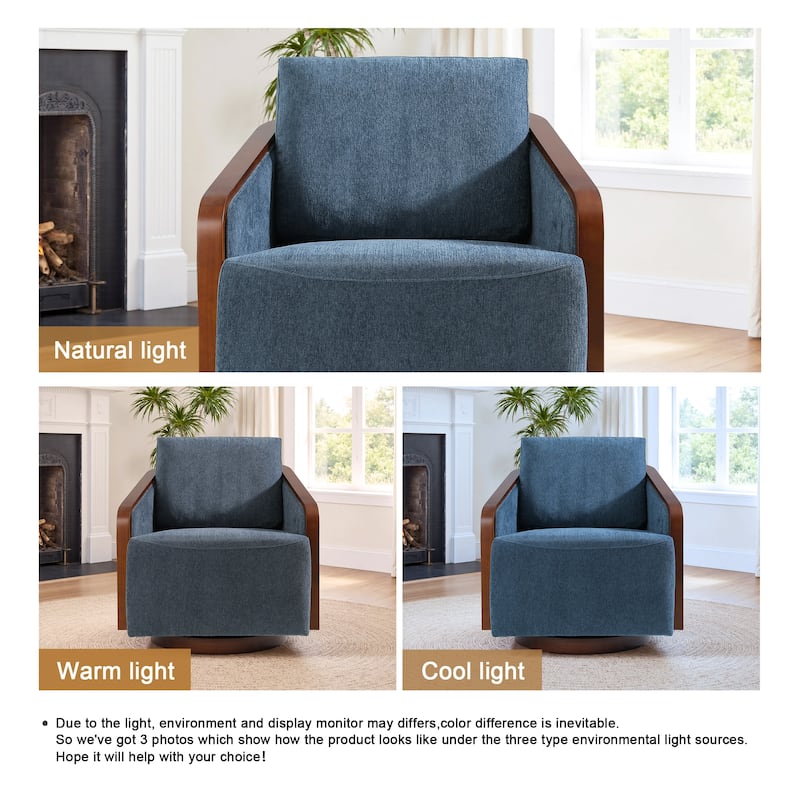 Modern Upholstered Swivel Accent Chair