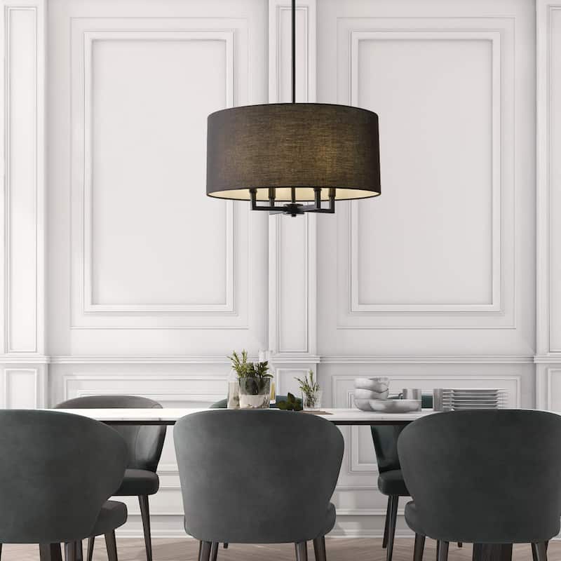 Globe Electric Emery 4 Light 20" Wide Drum Chandelier