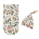 preview thumbnail 2 of 4, Vintage Floral Boho Collection Girl Baby Cocoon and Beanie Hat Sleep Sack - 2pc Set - Pink Green Shabby Chic Flower Farmhouse