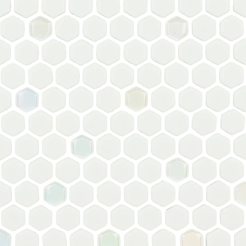 Daltile Starcastle 5/8" Mini Hexagon Glass Wall and Floor Mosaic (15 PC Per Carton) (13.80 SQFT Per Carton)