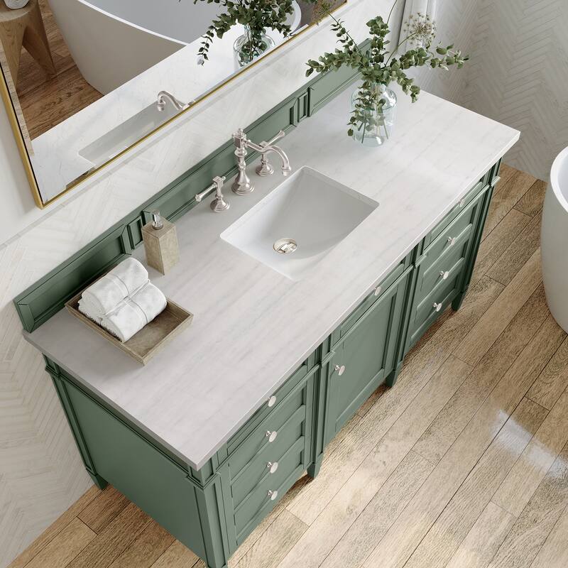 James Martin Vanities Brittany 60" Single Vanity, Smokey Celadon