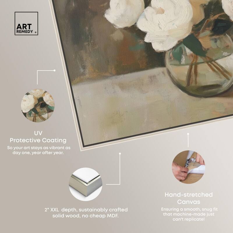Creamy Cascade Cluster I Canvas by Art Remedy