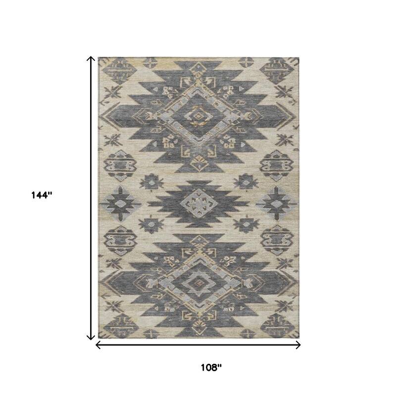 HomeRoots Tribal Transitional Rectangle Outdoor Rug