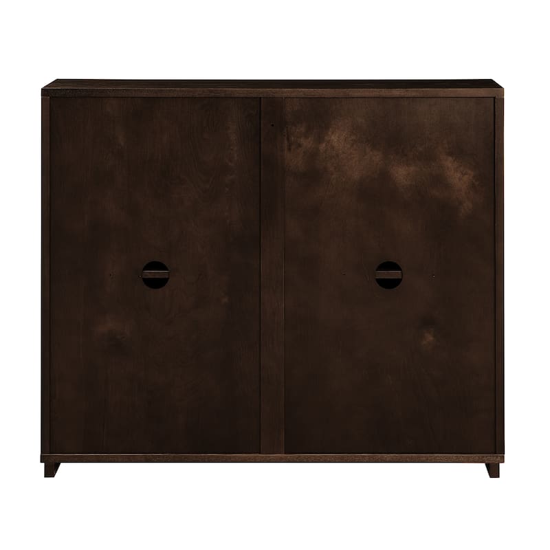 Mid Century Modern V-shape Storage Cabinet, Buffet Cabinet with Storage, Narrow Side Cabinet for Living Room Entryway