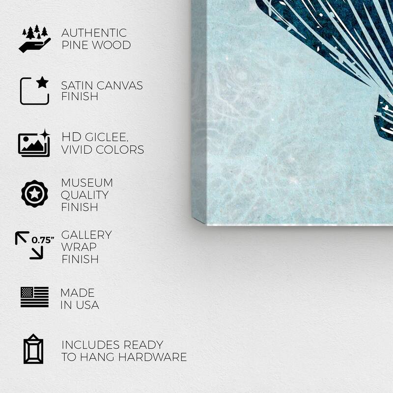 Wynwood Studio Canvas Nautical and Coastal Sea Elements Blue and Nautical & Coastal Wall Art Canvas Print
