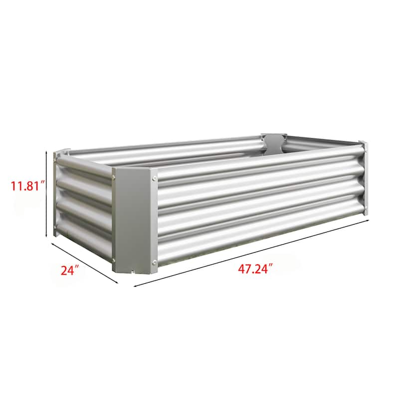 Metal Garden Bed,Rectangle Planter for Flowers Plants,Vegetables Herb