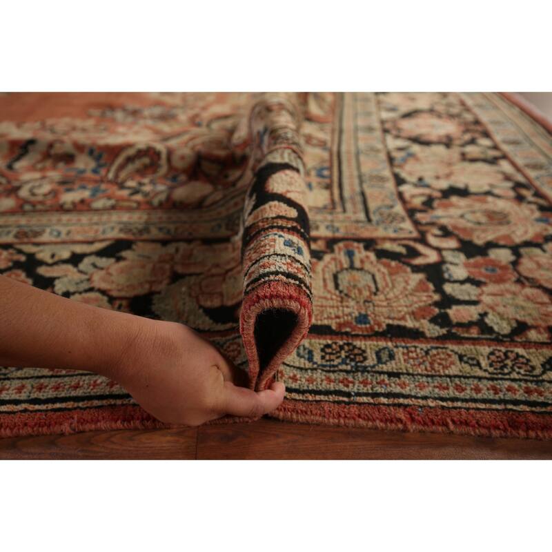 Orange Mahal Persian Antique Area Rug Hand-Knotted Wool Carpet - 9'0"x 12'7"