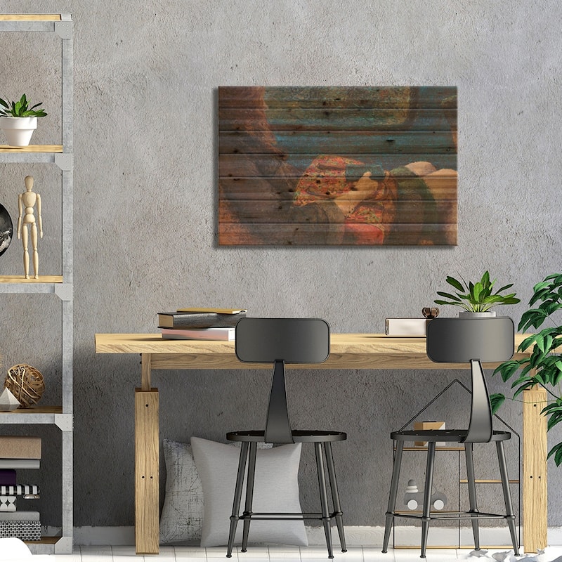 Penn Station Print On Wood by Iris Scott - Multi-Color