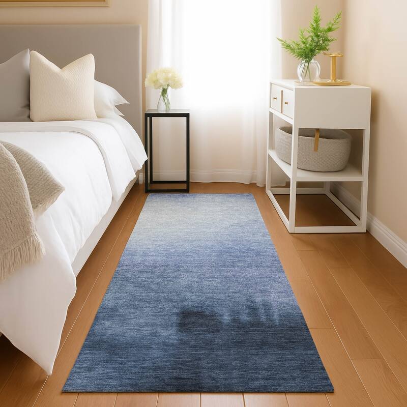 Machine Washable Indoor/ Outdoor Modern Dawn Chantille Rug
