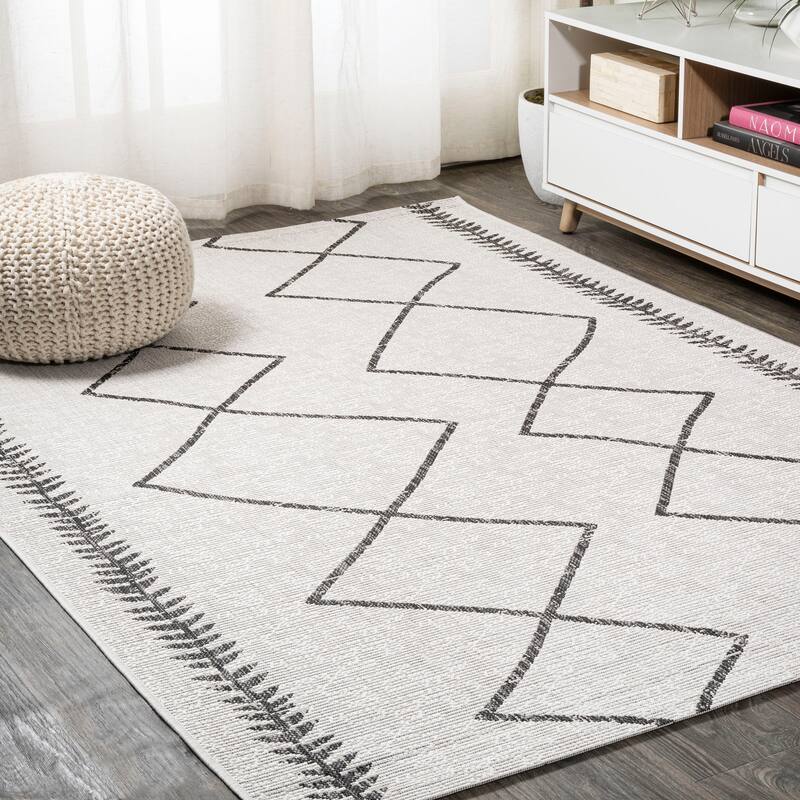 JONATHAN Y Kafel Tribal Diamond Trellis Indoor/Outdoor Area Rug