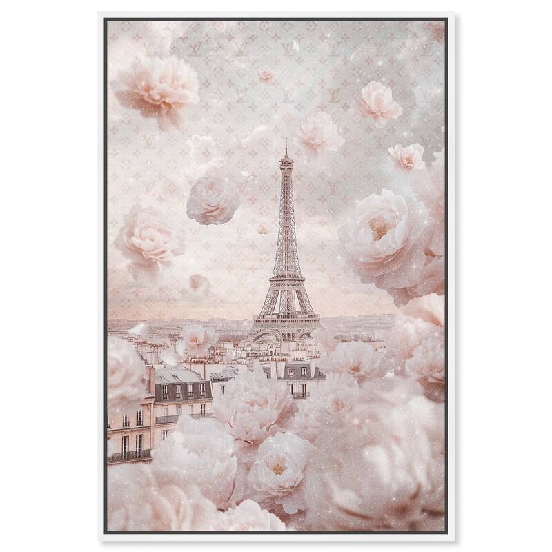 Raining Petals in Paris Canvas by Art Remedy - White - 30" x 45"