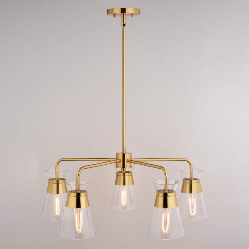 Vaxcel Lighting H0294 5 Light 27" Wide Chandelier
