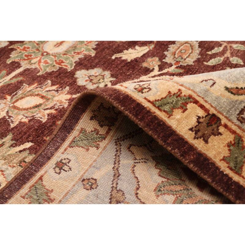 ECARPETGALLERY Hand-knotted Jamshidpour Dark Brown Wool Rug - 8'2 x 9'11