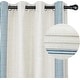 preview thumbnail 2 of 7, DriftAway Cabana Stripe Linen Textured Farmhouse Blackout Window Curtains - 52" Width X 84" Length