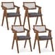 preview thumbnail 2 of 8, Costway Modern Accent Chairs Set of 2/4 with Leathaire Seat Cushions & 4 PCS