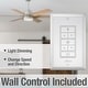 preview thumbnail 36 of 40, Hunter 60" Warrant Ceiling Fan with LED Light, Wall Control - Windmill - Farmhouse, Industrial, Contemporary - ENERGY STAR