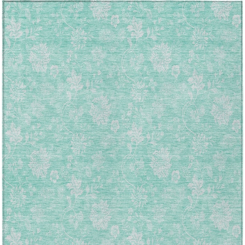 HomeRoots Floral Transitional Rectangle Outdoor Rug