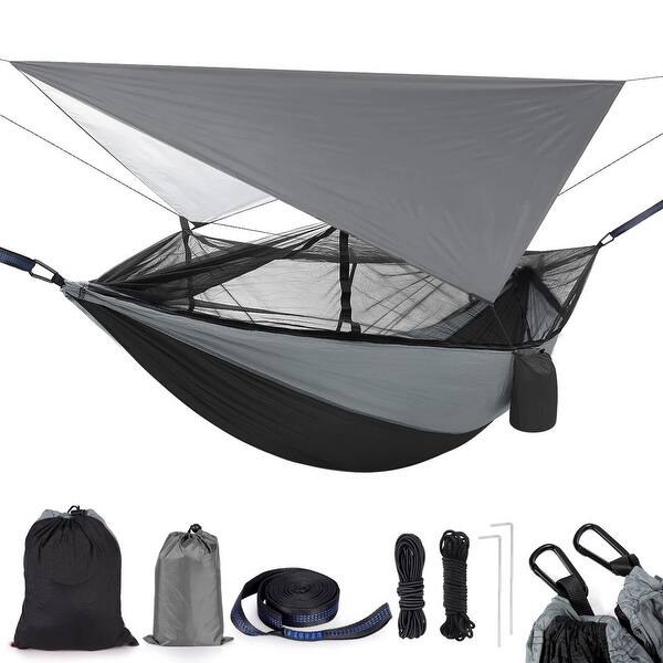 Camping Hammock 2 Person Hammocks with Net, Tent, Tree Straps