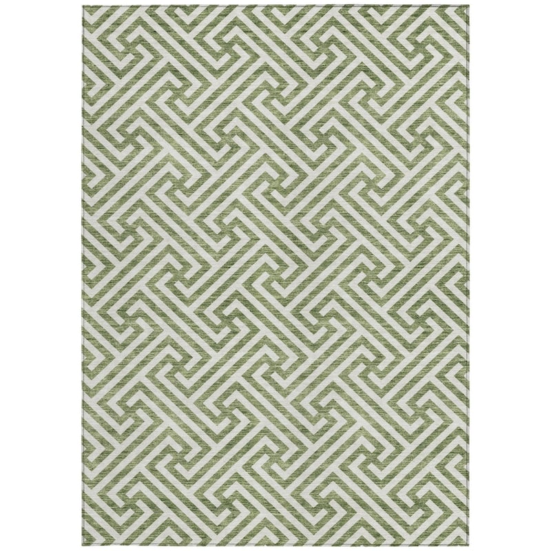 HomeRoots Geometric Transitional Rectangle Outdoor Rug