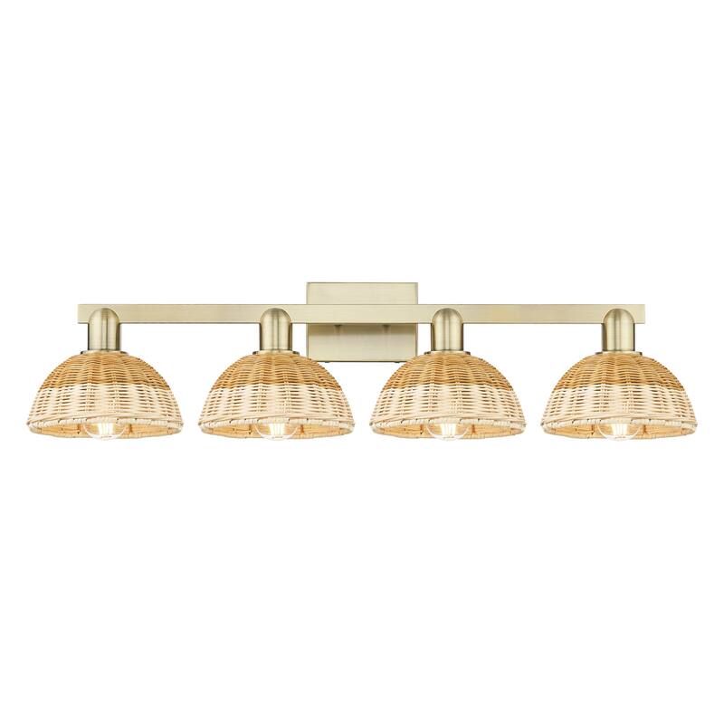 Innovations Lighting 716-4W-11-36 Natural Ballston Dome Vanity 2 - Antique Brass / Natural