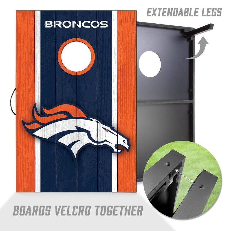 Denver Broncos NFL Compact 2x3 Tailgate Cornhole Board Set