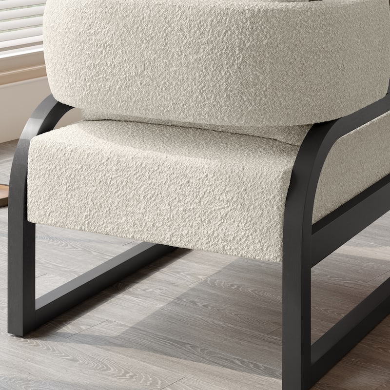 Corvus Danzig Teddy Fabric 1-Piece Accent Chair
