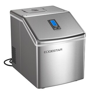 Edgestar 12 Inch Wide 2 4 Lbs Capacity Portable Ice Maker With 40 Stainless Steel Overstock