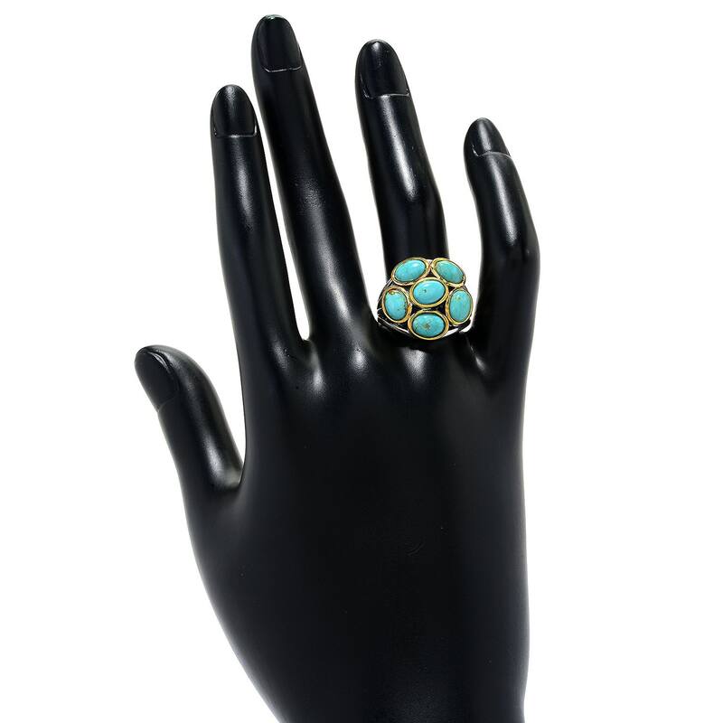 925 Sterling Silver Mine#8 Turquoise Ring