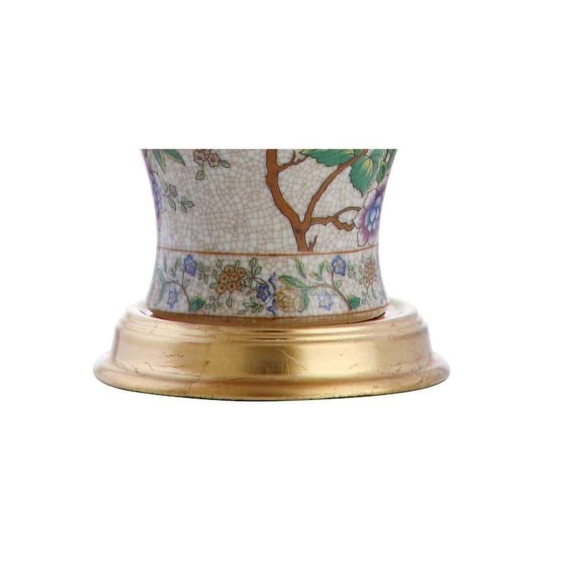 Grace 24" Floral LED Table Lamp, Multi/Brass by JONATHAN Y