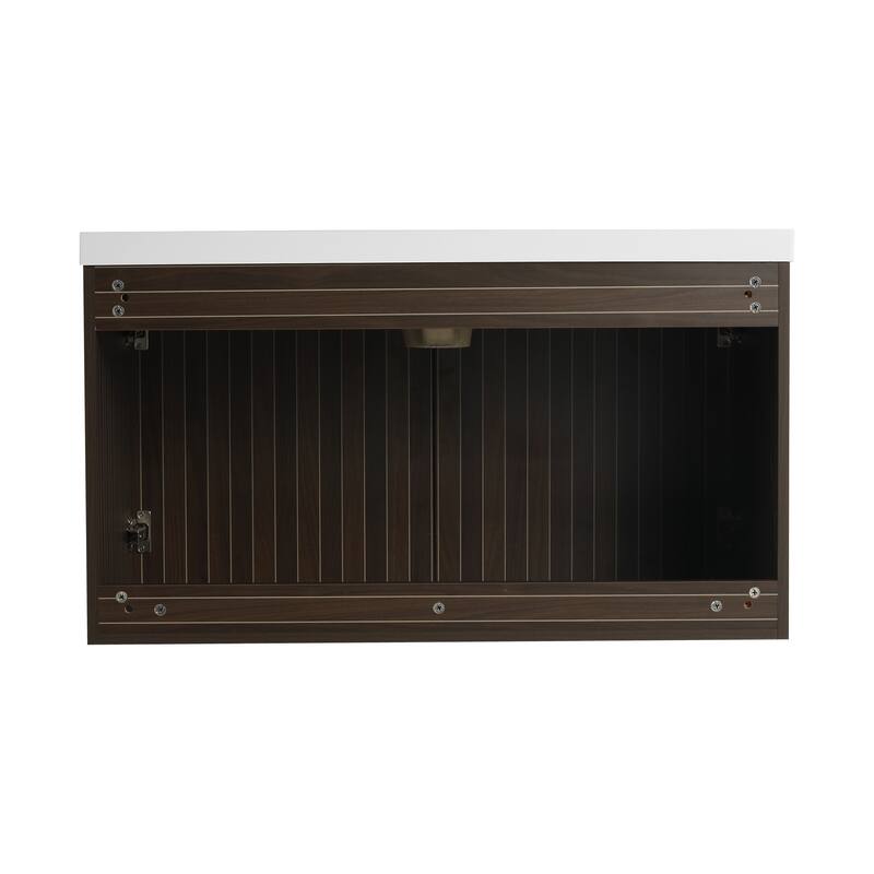 BNK 24"/30"/36" Single Sink Bathroom Vanity with Soft Close Door, Modern Floating Vanity