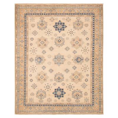 ECARPETGALLERY Hand-knotted Finest Ghazni Ivory Wool Rug - 8'1 x 9'11